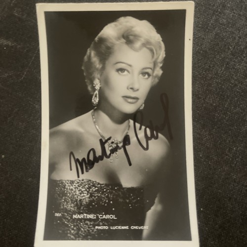 Carte postale actrice martine - carte,