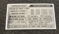 Autocollant de pression des