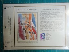 760-POSTERS POSTAL  1°JOUR LOT DE 2 POSTER  CHARLES DE GAULLE ET APPEL DU 18JUIN