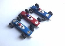 Lot de 3 Voitures circuit SCALEXTRIC PORSCHE 804 2 C86 + 1 C73 vintage slot car