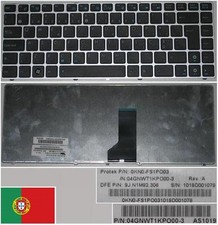 Clavier Qwerty PO Portugais ASUS UL30 UL30VT 9J.N1M82.30  0KN0-FS1PO03 Noir