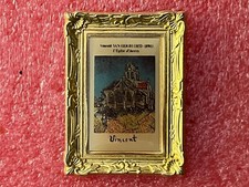 T39 Pins TABLEAU Vincent Van Gogh L'EGLISE D'ANVERS Decat THEM'SIGLE Peinture