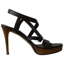 RALPH LAUREN, sandales à talons cuir marron, taille 39.5