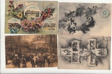 Lot de 4 cartes postales
