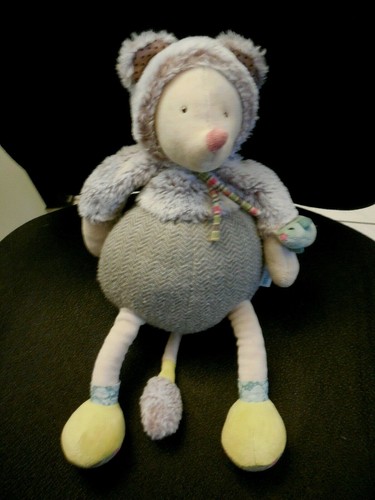 Doudou peluche souris - doudou, beige