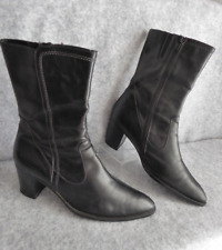 Boots bottines 100% Cuir noir  style santiags T 41 confection italienne