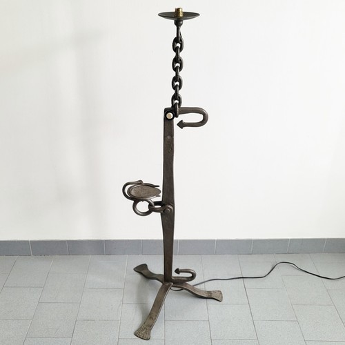 Lampadaire vintage brutaliste - lampadaire,