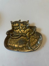 Cendrier chats en laiton