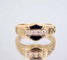 Bague En Or Solide 10K Harley Davidson Diamond Dyna Low Rider FXDL Taille 6.25