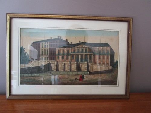 Gravure ancienne vue optique - gravure,