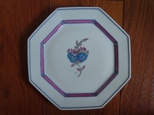 LIMOGES PORCELAINE 1 ASSIETTE A DESSERT MANUFACTURE COQUET MODELE IBIS LOTUS