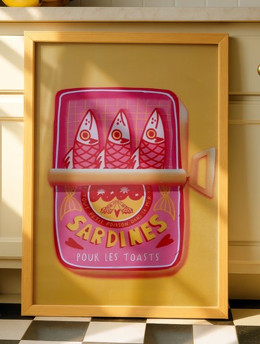 Toile décorative sardines - décorative, "sardines