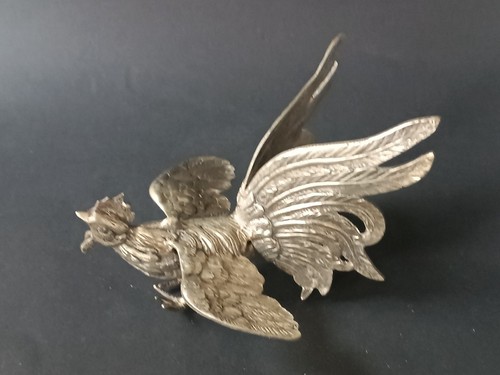 Coq metal argente - argente, vintage
