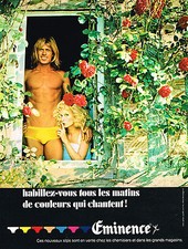 PUBLICITE ADVERTISING 044   1971   EMINENCE   slip sous vetements couleurs