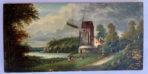 Tableau ancien paysage au - tableau,