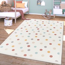 Tapis De Jeu Chambre Enfant Garcon Fille Pois Lavable Antidérapant Soft