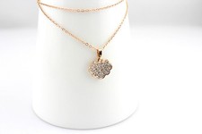 Joli Collier mini Cadenas de Sécurité en Alliage et Strass Transparent  