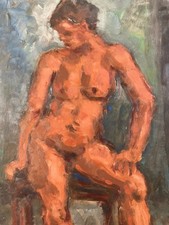 Belle Peinture 1980 Art Femme