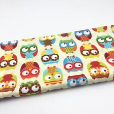 tissu hibou imprimé bande dessiné Patchwork couture coton bricolage l160 cm L50
