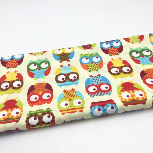 Tissu hibou imprimé bande - tissu,