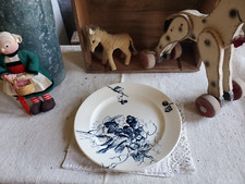 Assiette en faïence Choisy le roi fruit et oiseau