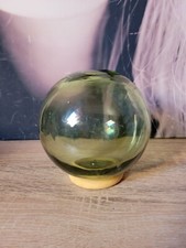 ANCIENNE BOULE VERTE VERRE FLOTTEUR FILET DE PÊCHEUR PECHE MARINE BATEAU BOUÉE..