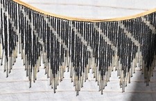 Frange de perle en verre bleu