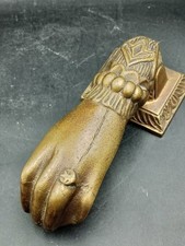 Heurtoir De Porte Main Bronze Laiton