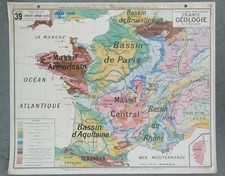 CARTE SCOLAIRE N°39-VIDAL LABLACHE-FRANCE GEOLOGIE-WELSCH