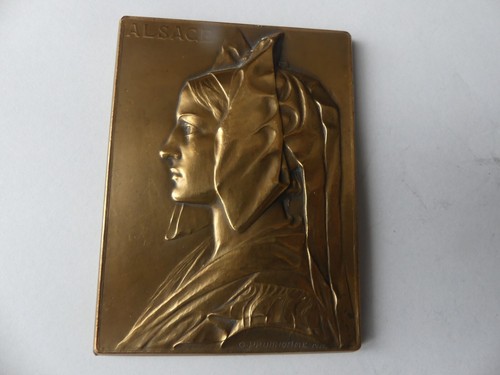 Medaille plaque bronze - medaille,