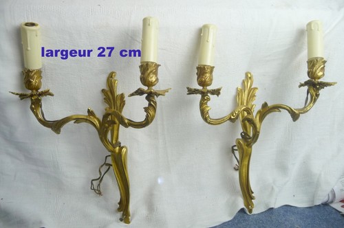 Paire appliques bronze doré - paire,