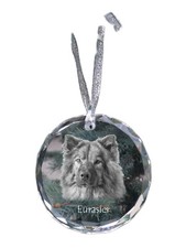 Eurasier médaille en cristal avec un chien Art-Dog