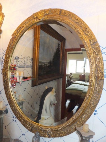 Miroir mural bois doré - en,