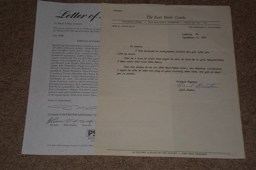 Earl bostic signed autographed - signed,
