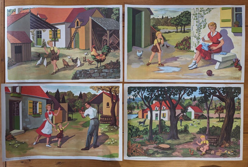 Lot affiches scolaires - de,
