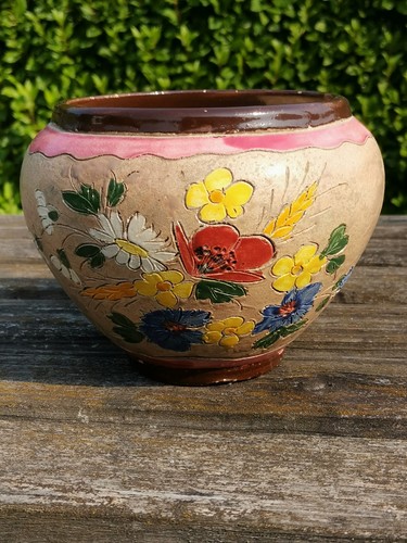 Cache pot céramique décor - céramique,