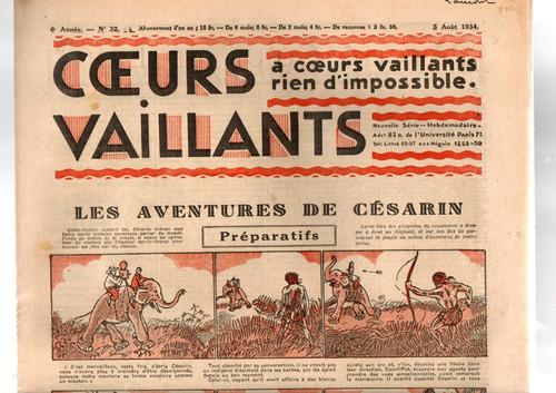 Coeurs vaillants 1934 - vaillants, n°32