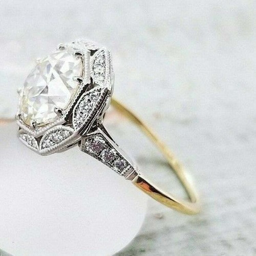 Bague fiançailles or 14 - bague, en