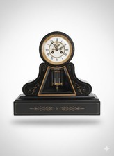 Pendule de Notaire Marbre Noir