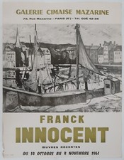 [AFFICHE D'ART] Franck INNOCENT :  Le port #Mazariine #Paris 1961