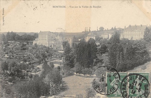 Cpa nontron vue sur - nontron,