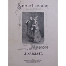 MASSENET Jules Manon Scène de la Séduction Chant Piano ca1892