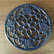 Dessous de plat en fonte bleu