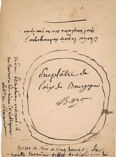 médecine ordonnance signée 1849 avec DESSIN François Baron emplatre