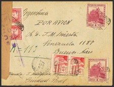 Espagne Courrier De La République Espagnole Certifié Botte