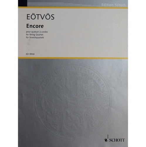 Eötvös peter encore quatuor - peter,