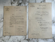 FRANCE BREVET OFFICIER DE L'ORDRE ROYAL DU CAMBODGE 1900 PUBLICISTE COLONIAL