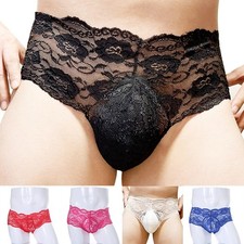 Slip homme dentelle jacquard