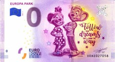 ALLEMAGNE Rust, Europa Park 6, Follow your dreams, 2020, Billet Euro Souvenir