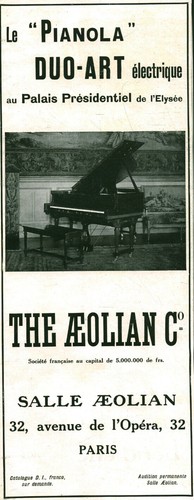 Publicité ancienne pianola - ancienne, le